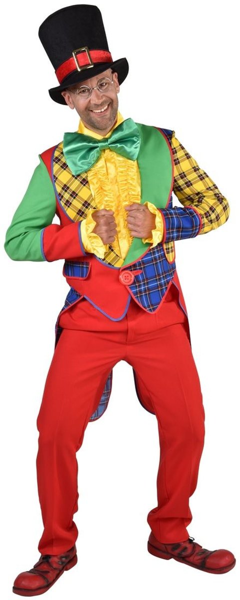 Clown & Nar Kostuum | Slipjas Pias Circusvoorstelling Man | Large | Carnaval kostuum | Verkleedkleding